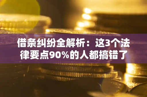 北京借条纠纷全解析：这3个法律要点90%的人都搞错了