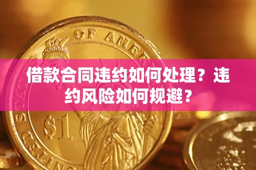 北京借款合同违约如何处理？违约风险如何规避？