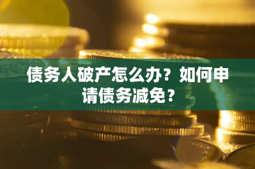 北京债务人破产怎么办？如何申请债务减免？