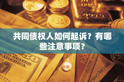 北京共同债权人如何起诉？有哪些注意事项？