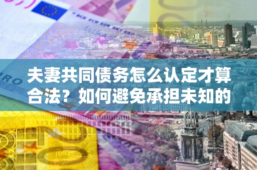 北京夫妻共同债务怎么认定才算合法？如何避免承担未知的债务风险？