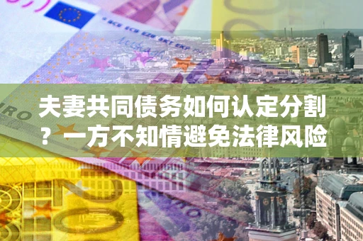 北京夫妻共同债务如何认定分割？一方不知情避免法律风险必看！